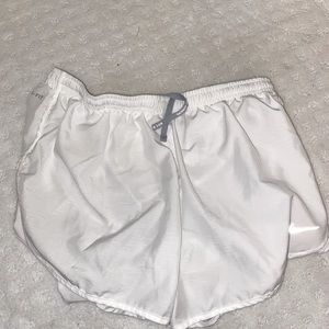 White Nike Dri-Fit shorts